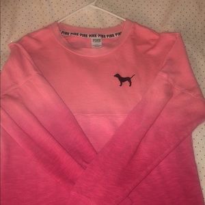 PINK varsity crew sweater